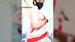 Bengali Bhabhi in saree without blouse showing boobs