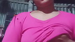Village Bengali topless maal holding tender big coconuts