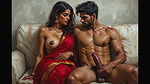 Bhabhi rubbing her wet hairy pussy by looking at her neighbour college boy and fucked by him