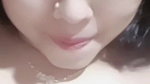 Cute smiling face girl naked on video call to lover