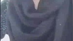 Topless hijab girl seduces boyfriend on live cam