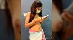 Desi Wife in Saree without blouse shows boobs