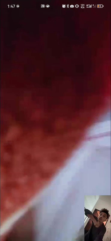 Horny babe pussy show tiny boobs on video call for bf