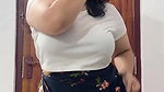 chubby curvy punjabi girl shaking tits and ass in white dress 22