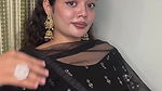 cute telugu girl chubby navel in black dress 22