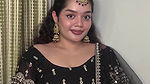 cute telugu girl chubby navel in black dress 22