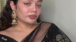 cute telugu girl chubby navel in black dress 22