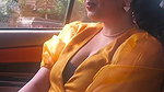 Actress Srusti Dange hot boobs jiggling in car 22