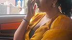 Actress Srusti Dange hot boobs jiggling in car 22