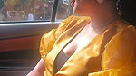Actress Srusti Dange hot boobs jiggling in car 22