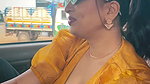 Actress Srusti Dange hot boobs jiggling in car 22