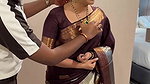 Vijay TV Anchor Priyanka saree wearing by unknown guy 22