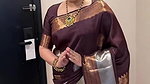 Vijay TV Anchor Priyanka saree wearing by unknown guy 22