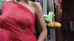 DESI BABE BOLD NAKED WILD SEXY IN SAREE NIPPLE TEASE 22