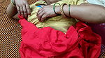 Indian Stepaunty Red saree with boyfriend sex enjoy