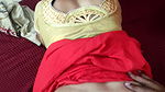 Indian Stepaunty Red saree with boyfriend sex enjoy