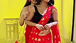 chandhini sexy big depp navel in red saree