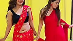 chandhini sexy big depp navel in red saree