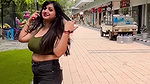 desi aunty hige tits in tight green shirt and jeans