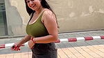 desi aunty hige tits in tight green shirt and jeans