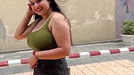 desi aunty hige tits in tight green shirt and jeans