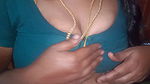 Tamil aunty squeezing her breasts when she is alone and unable to control her emotions.