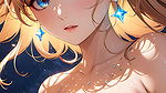 Celestial Aura – Ai Girl with Floating Constellations Orbiting Her Face