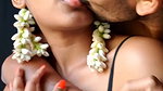 Indian girl kissing and hot cleavage ai edit 22
