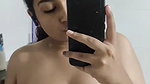 Mallu gf pressing her boobs on mirror selfie 22