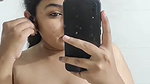 Mallu gf pressing her boobs on mirror selfie 22