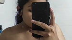 Mallu gf pressing her boobs on mirror selfie 22