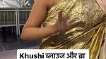 BOLD BABE KHUSHI MUKHERJEE BOMBSHELL BLOUSE AND BRALESS SEXY IN ONLY SAREE UUFFF2
