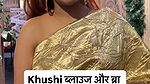 BOLD BABE KHUSHI MUKHERJEE BOMBSHELL BLOUSE AND BRALESS SEXY IN ONLY SAREE UUFFF2