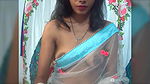 Sexy Bhabhi in See through Saree without blouse Exposing Boobs 22