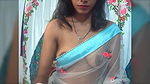 Sexy Bhabhi in See through Saree without blouse Exposing Boobs 22