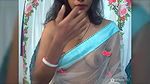 Sexy Bhabhi in See through Saree without blouse Exposing Boobs 22
