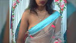 Sexy Bhabhi in See through Black Saree without blouse Exposing Boobs 22