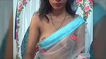 Sexy Bhabhi in See through Black Saree without blouse Exposing Boobs 22
