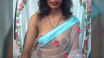 Desi Wife in Saree without blouse shows boobs2