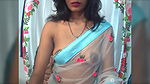Desi Wife in Saree without blouse shows boobs2