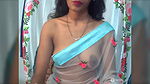 Desi Wife in Saree without blouse shows boobs2
