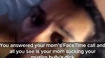 Mom sucking BBC while son jerking on vc 22