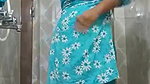 Striping suit salwar in bathroom