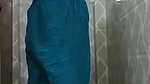 Striping suit salwar in bathroom