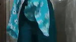 Striping suit salwar in bathroom