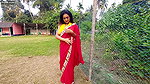 MILI RED SAREE WITH BB BLOUSE SAREE LOVER SAREE BEAUTY FASHION ULLAS