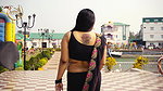 Nila in Black Saree Photoshoot Fashion Ullas