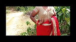 Red Saree Outdoor Dare – Boobs Show Outdoor