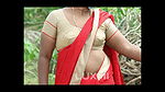 Red Saree Outdoor Dare – Boobs Show Outdoor