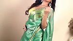 Indian Girl Looking Gorgeous In Green Saree 22